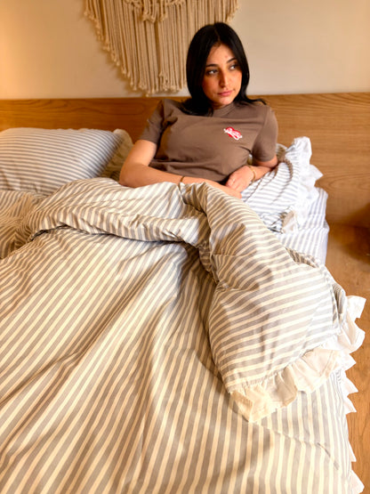 CLOUD RUFFLES cotton duvet cover