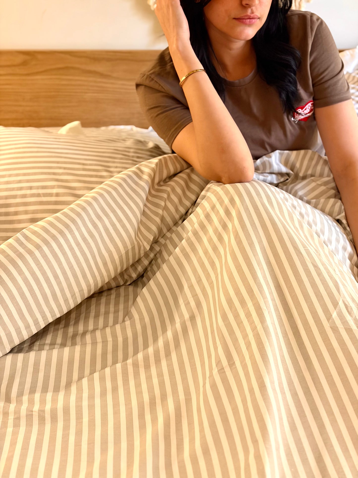 CHAMPAGNE RUFFLES cotton bedsheet
