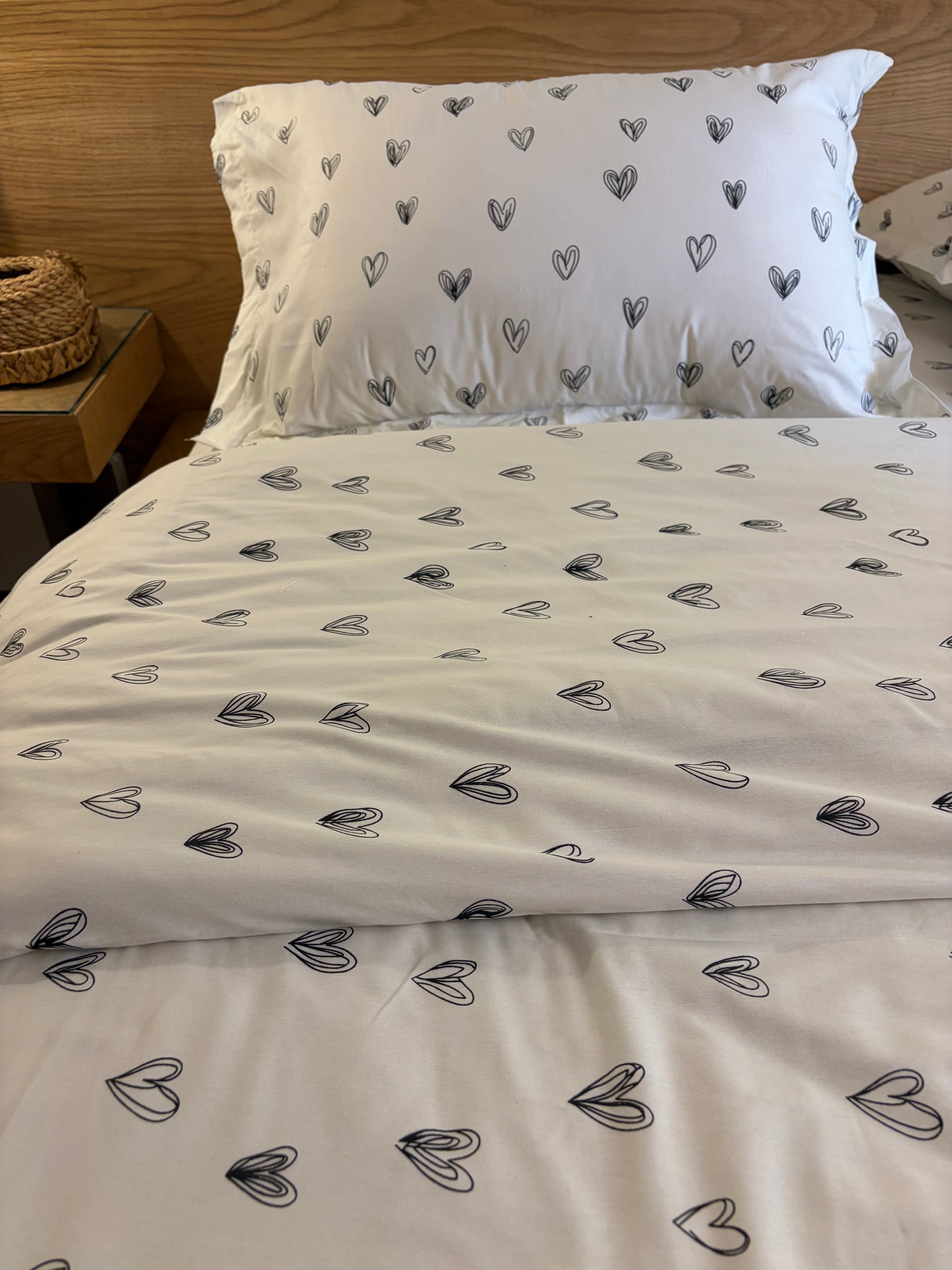 BLACK LOVIA cotton duvet cover