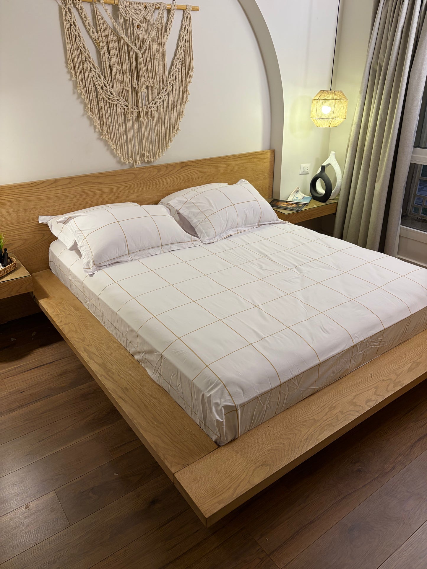 YELLOW LINEA cotton bedsheet