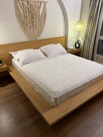 YELLOW LINEA cotton bedsheet