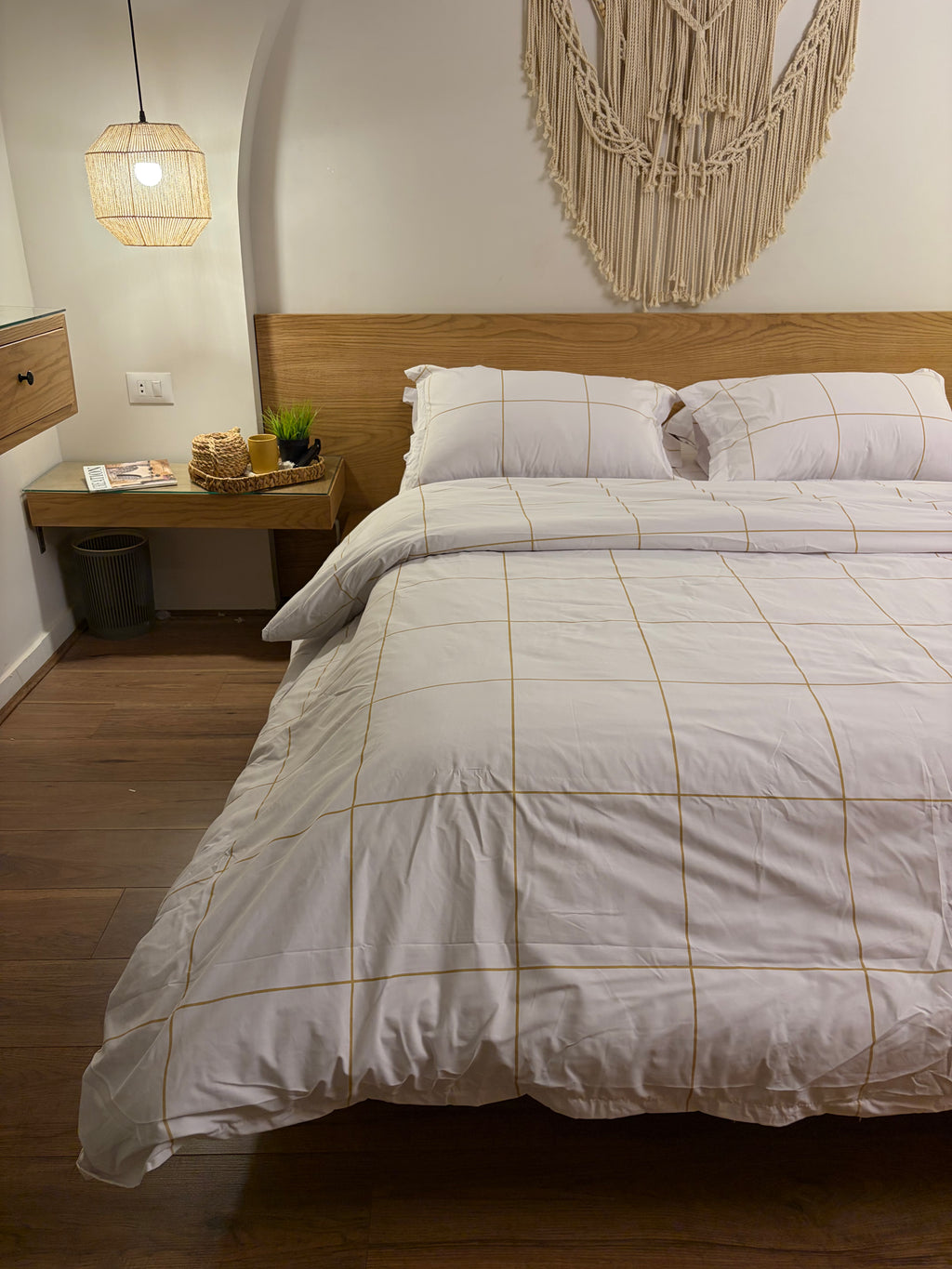 YELLOW LINEA cotton duvet cover