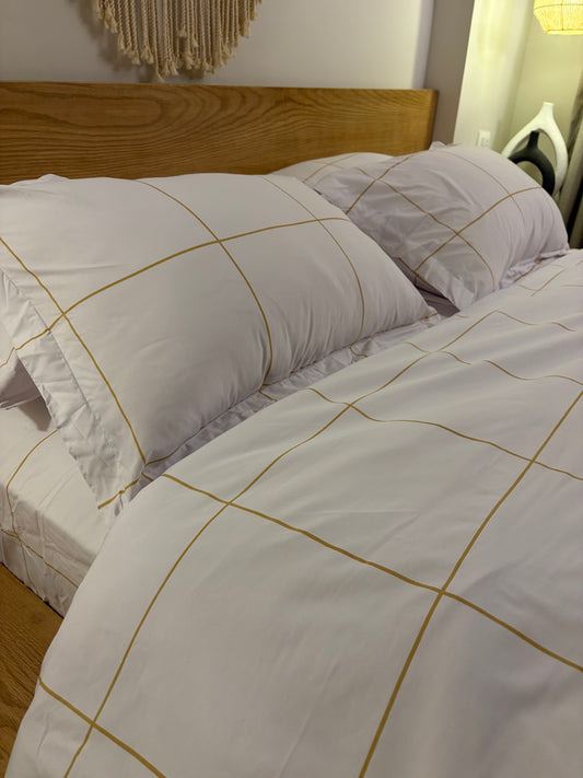 YELLOW LINEA cotton duvet cover