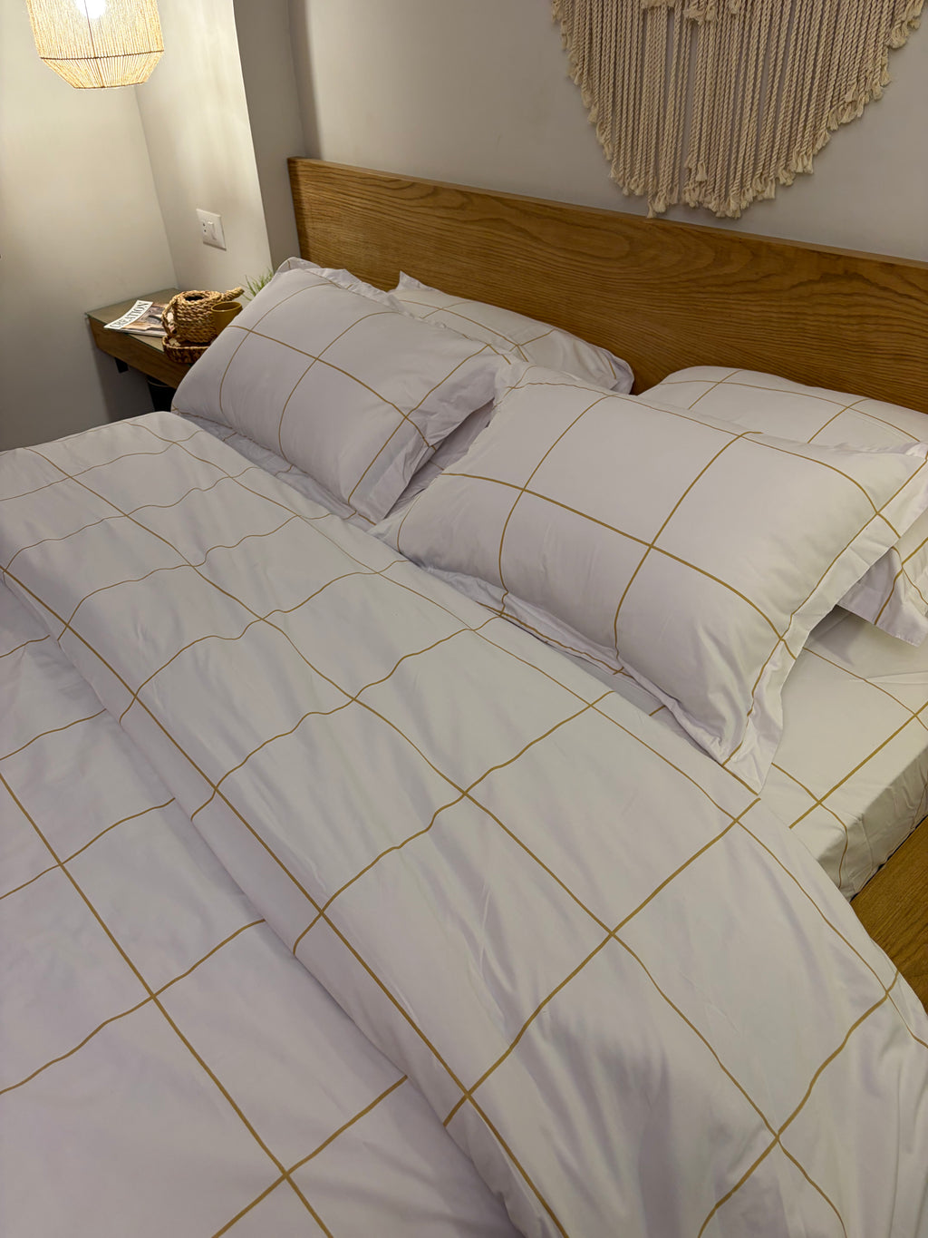 YELLOW LINEA cotton duvet cover