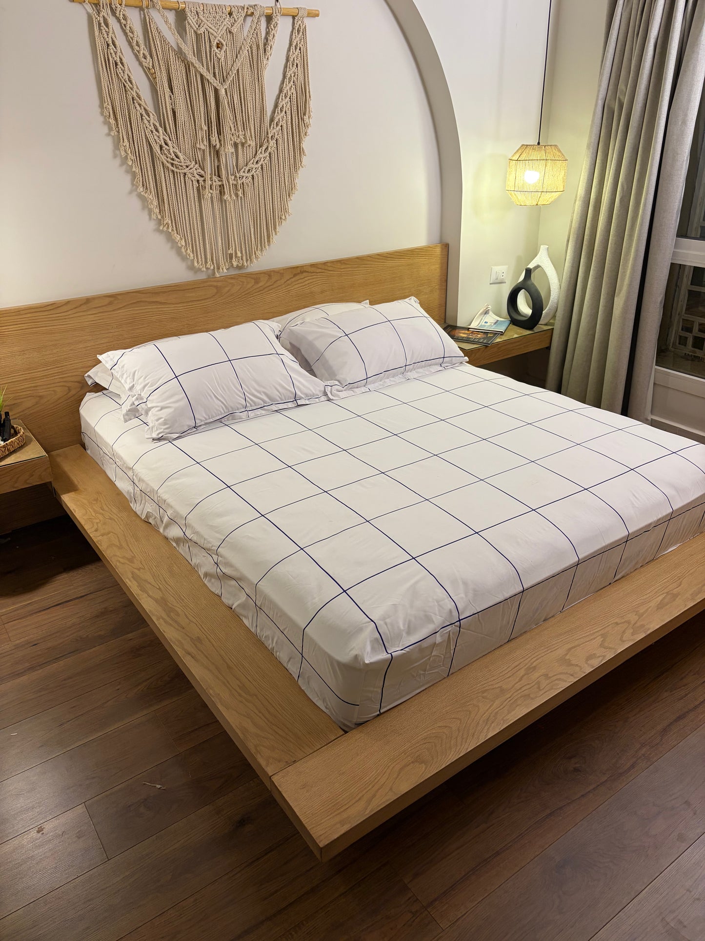 BLUE LINEA cotton bedsheet