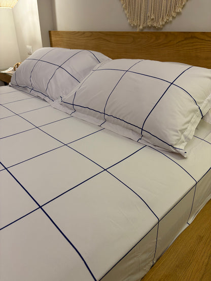 BLUE LINEA cotton bedsheet
