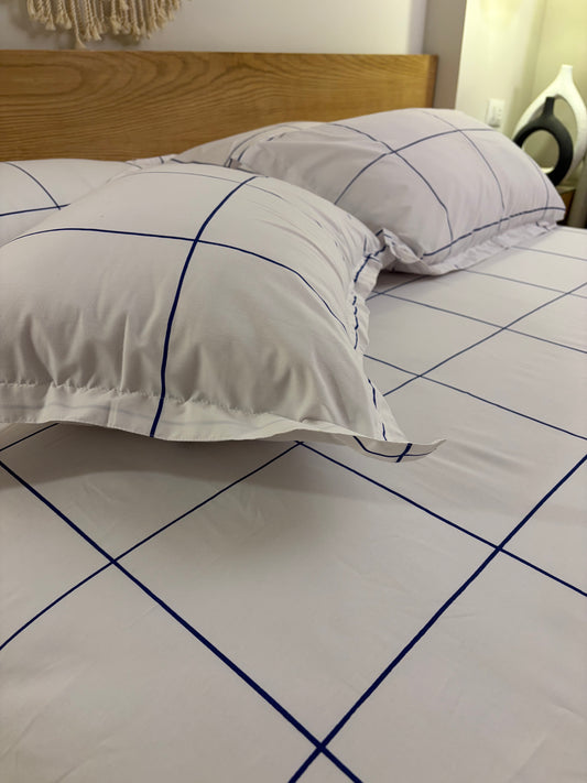 BLUE LINEA cotton bedsheet