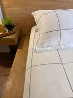 GREY LINEA cotton bedsheet