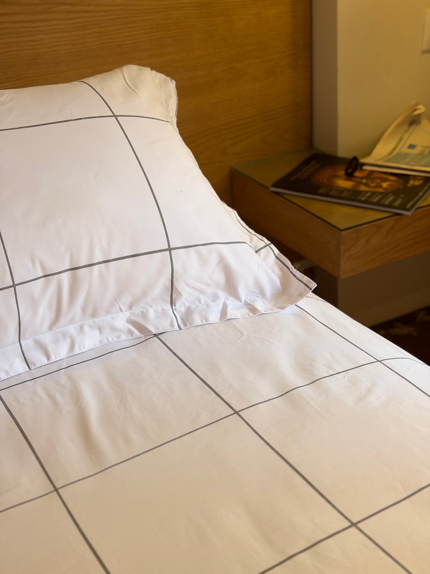 GREY LINEA cotton bedsheet