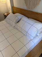 GREY LINEA cotton bedsheet