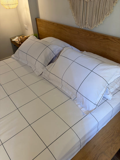 GREY LINEA cotton bedsheet