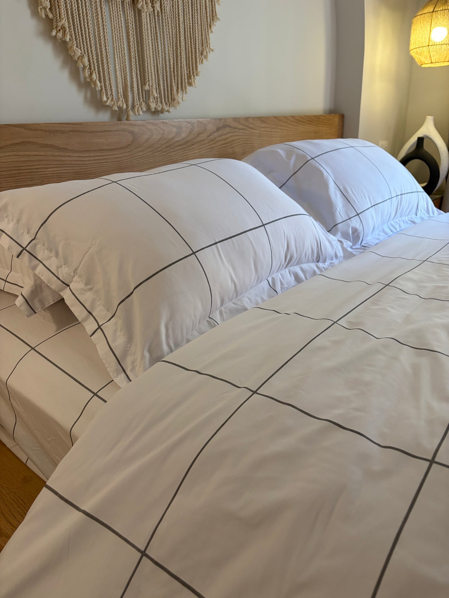 GREY LINEA cotton duvet cover