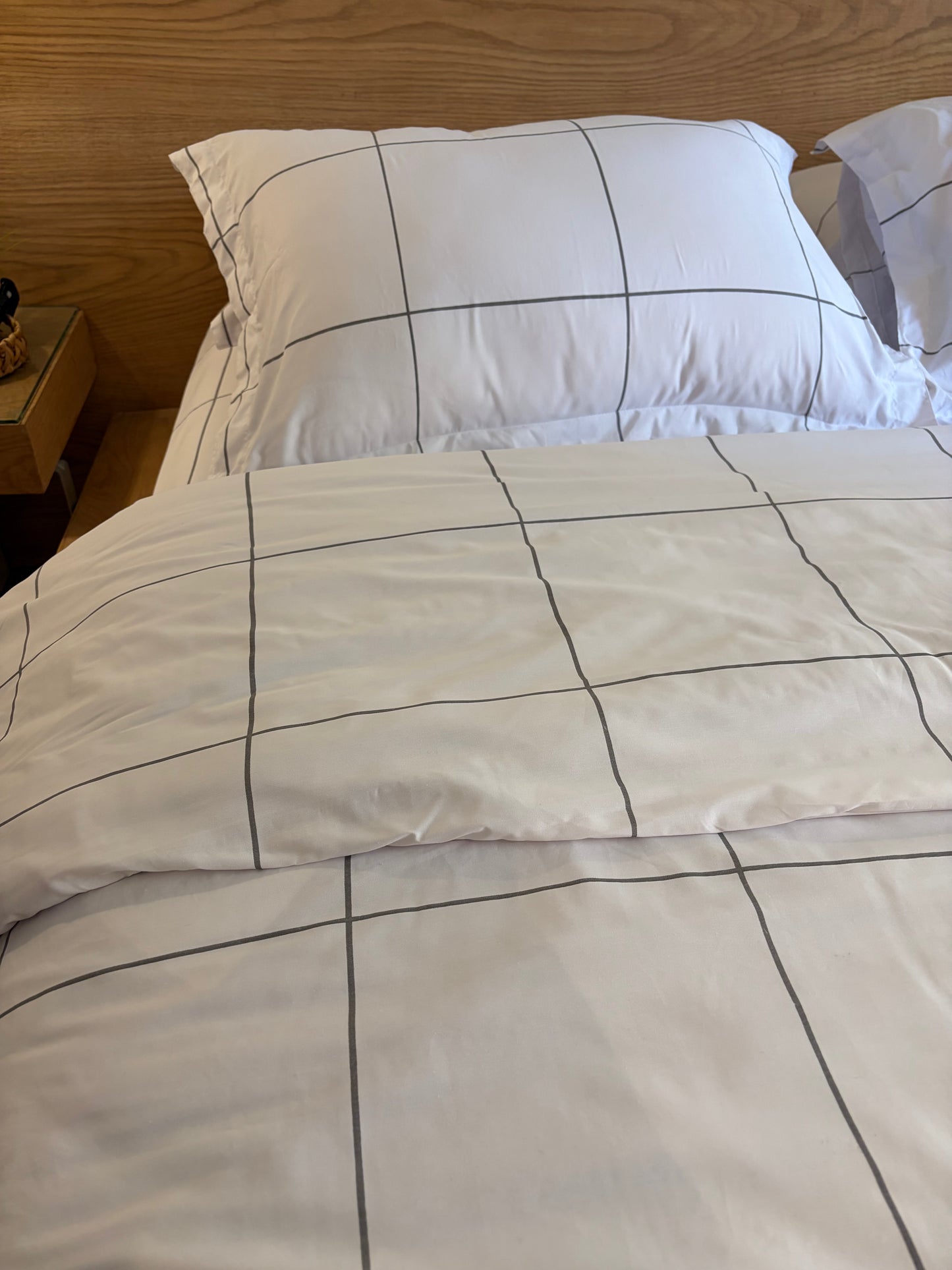 GREY LINEA cotton duvet cover