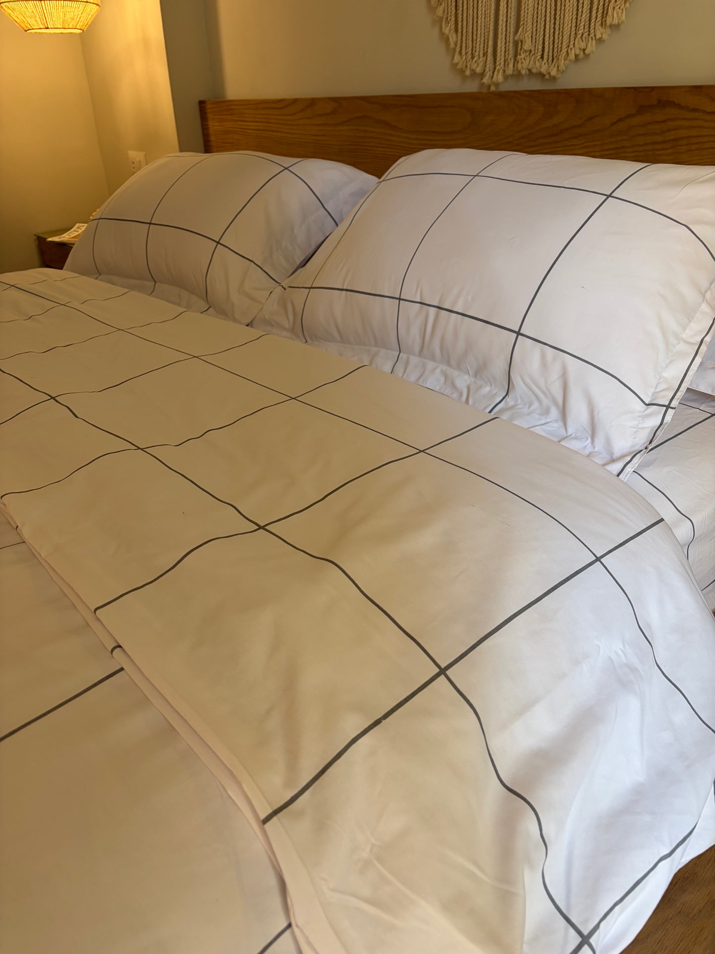 GREY LINEA cotton duvet cover