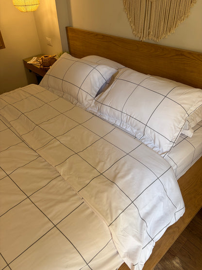 GREY LINEA cotton duvet cover