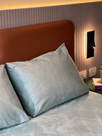 PISTACHIO Plain Velvet Bedsheet