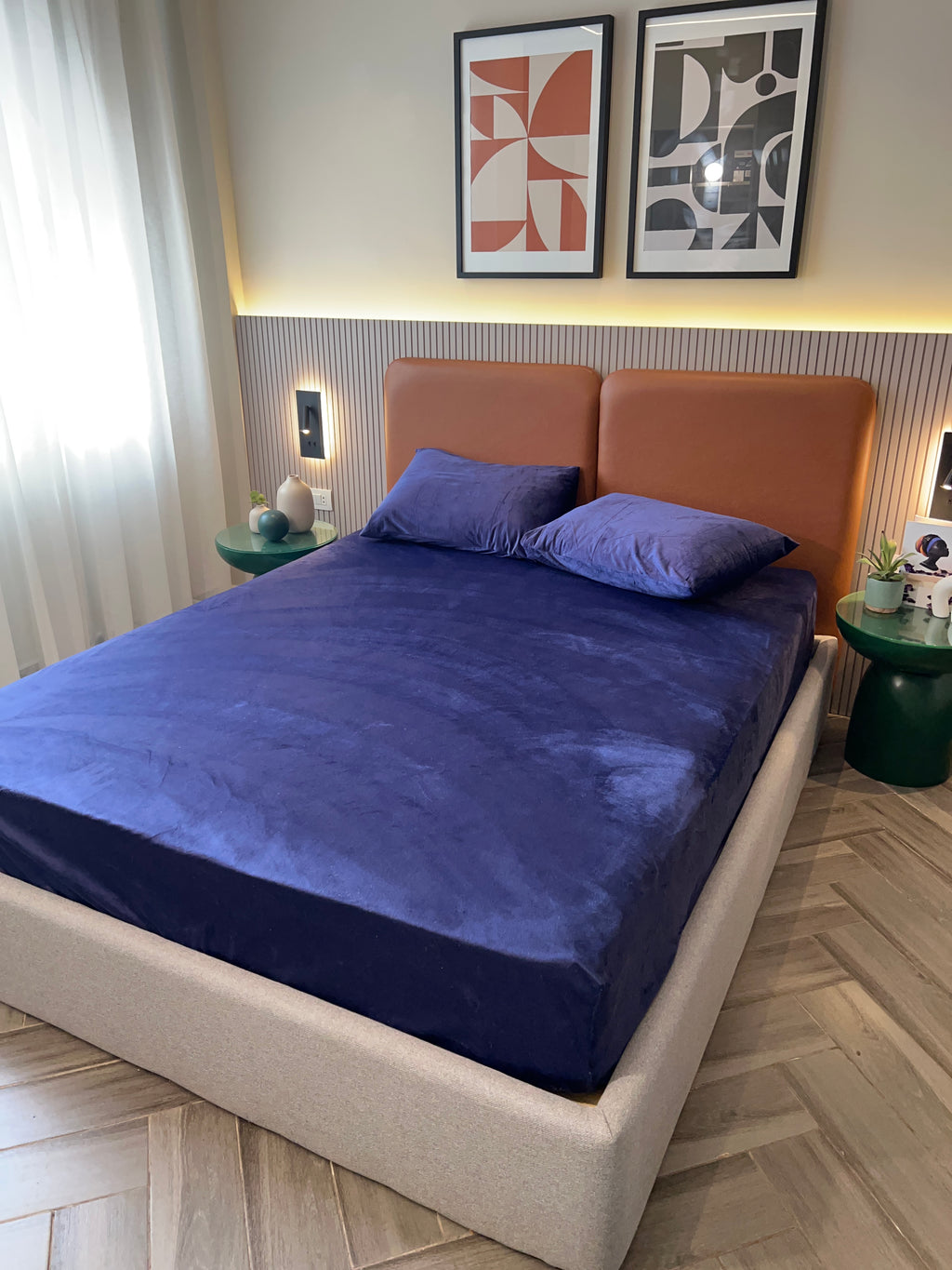 GALAXY Plain Velvet Bedsheet