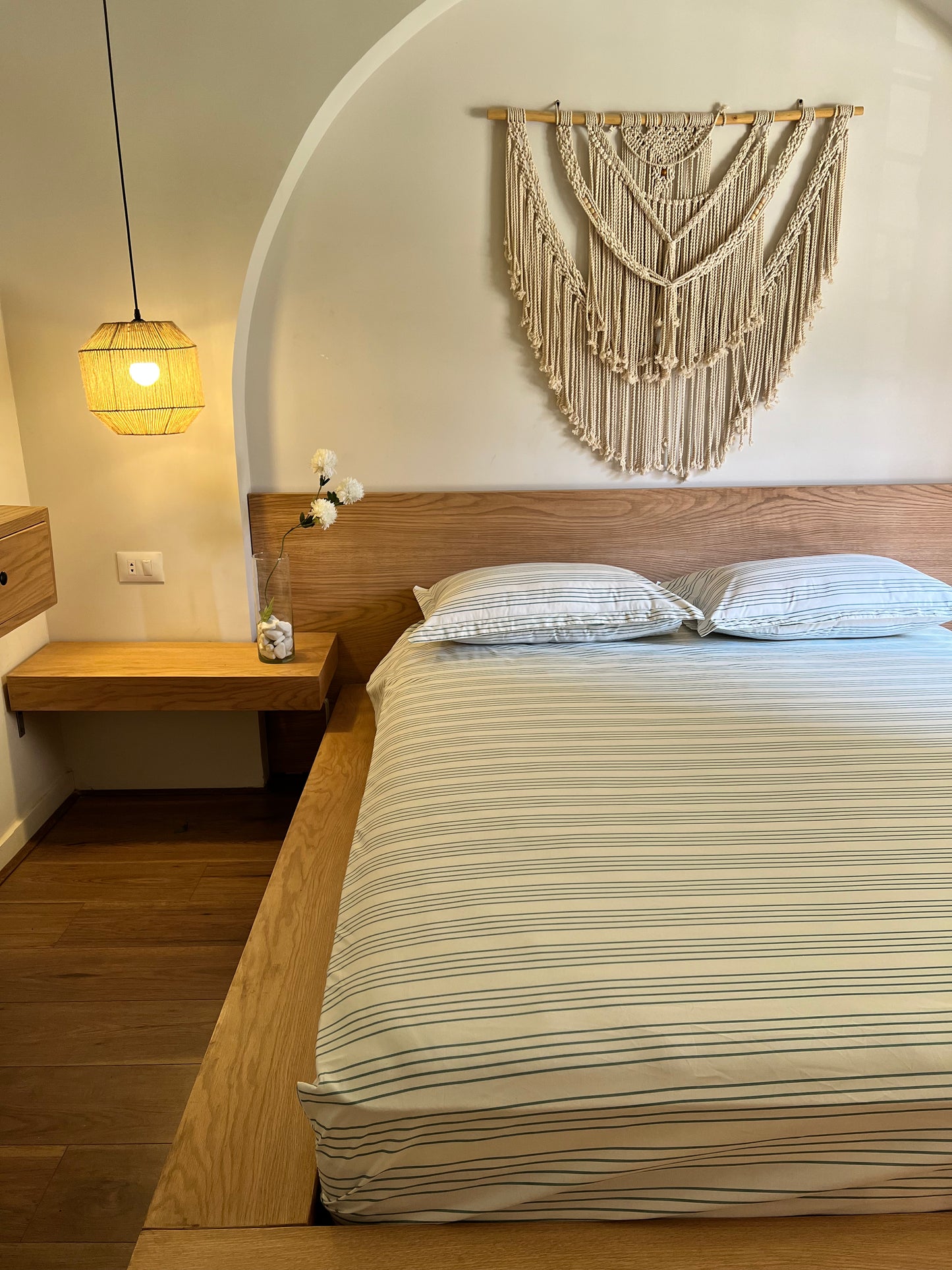 GREEN RIBBED cotton bedsheet