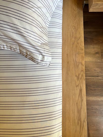 PURPLE RIBBED cotton bedsheet