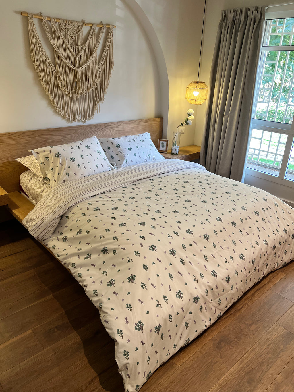 LAVANDER TREE cotton duvet cover