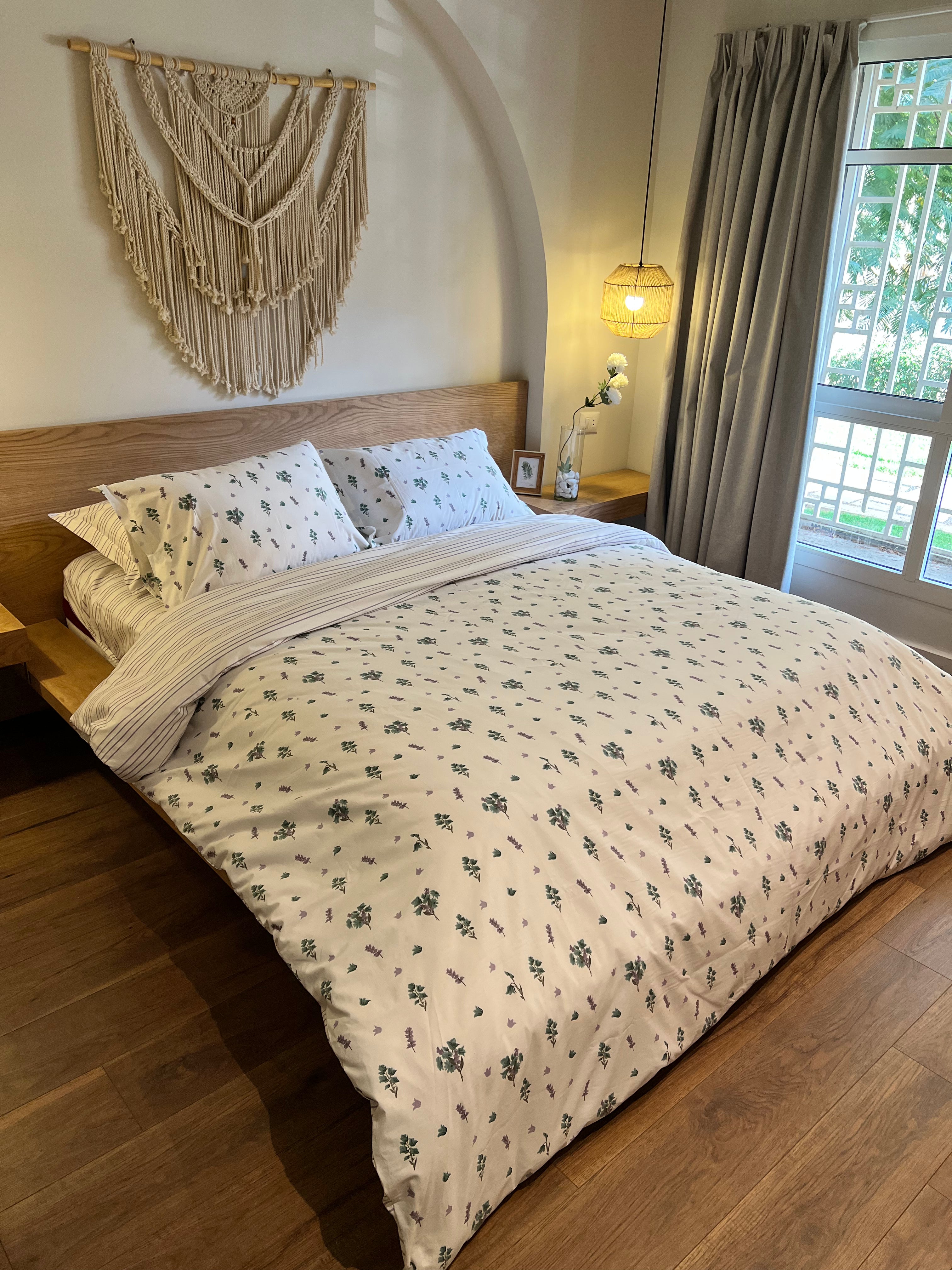 LAVANDER TREE cotton duvet cover
