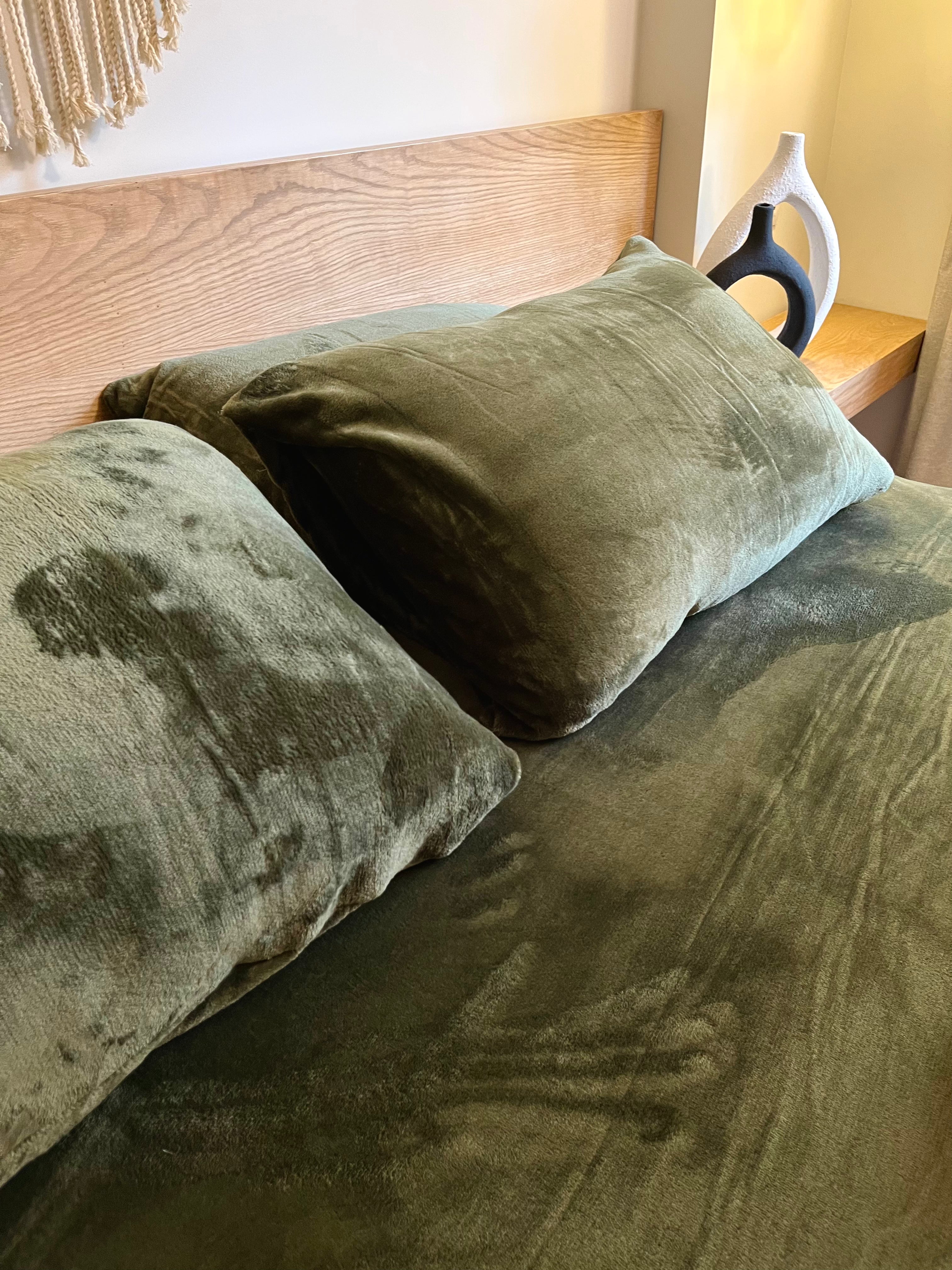 OLIVE Plain Flannel Bedsheet