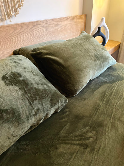 OLIVE Plain Flannel Bedsheet