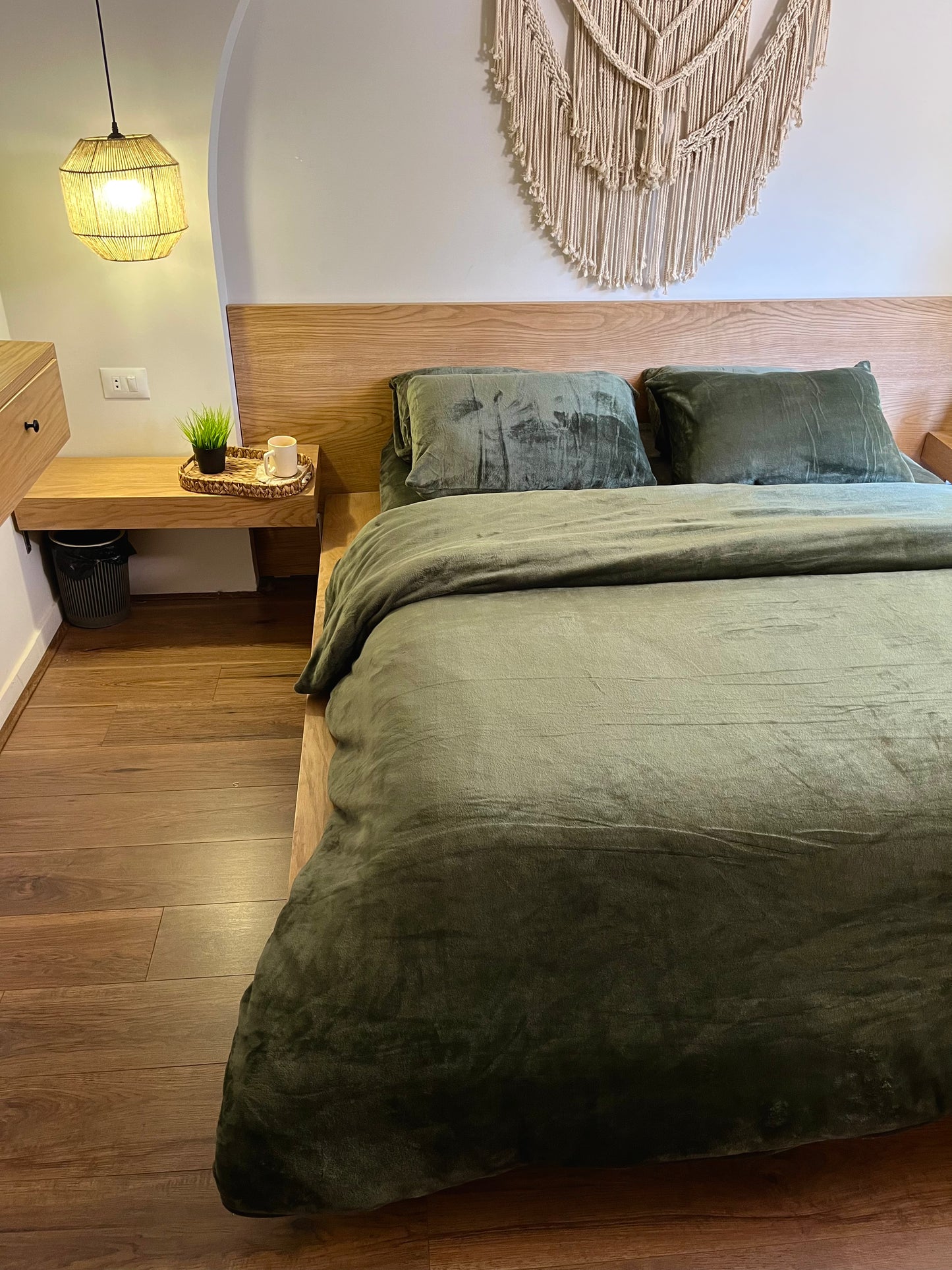 OLIVE Plain Flannel Duvet Cover