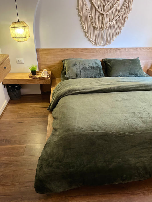 OLIVE Plain Flannel Duvet Cover