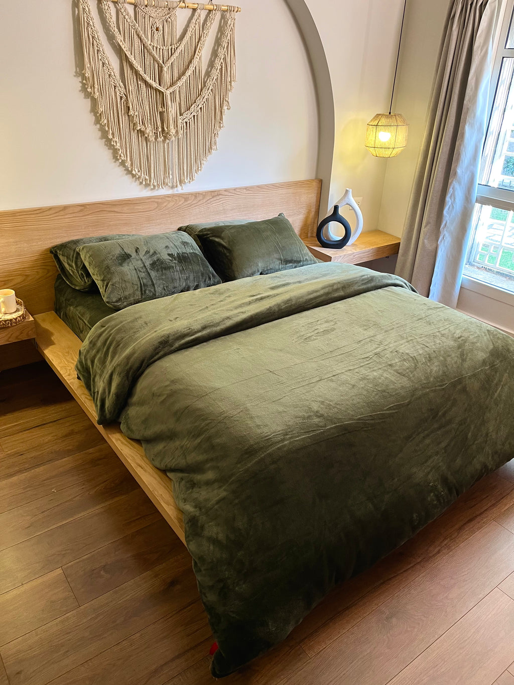 OLIVE Plain Flannel Duvet Cover