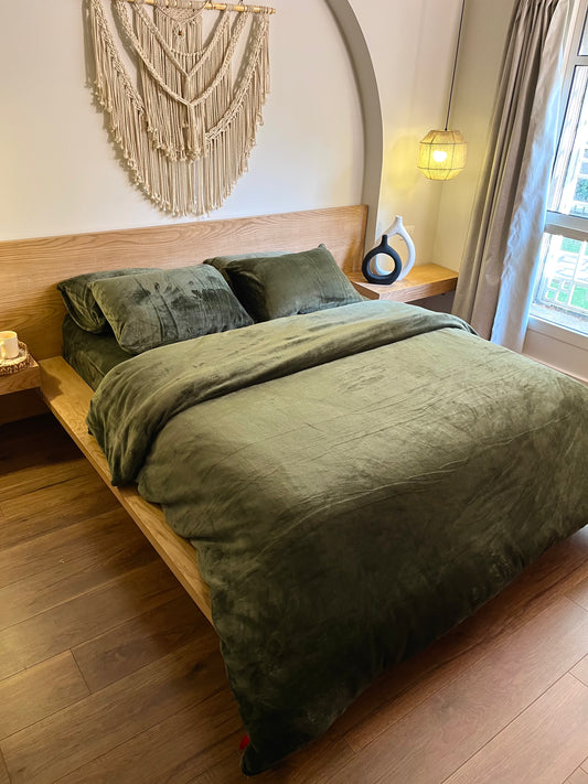 OLIVE Plain Flannel Duvet Cover