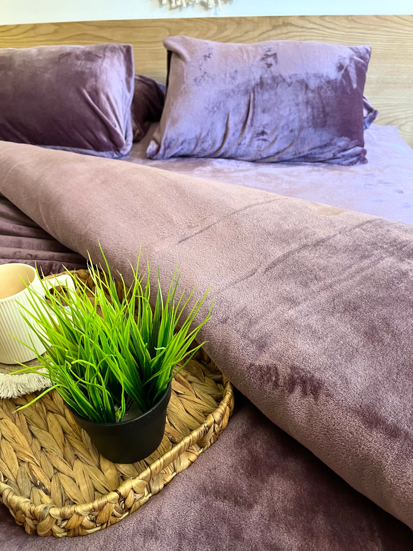 ROYAL PLUM Plain Flannel Duvet Cover