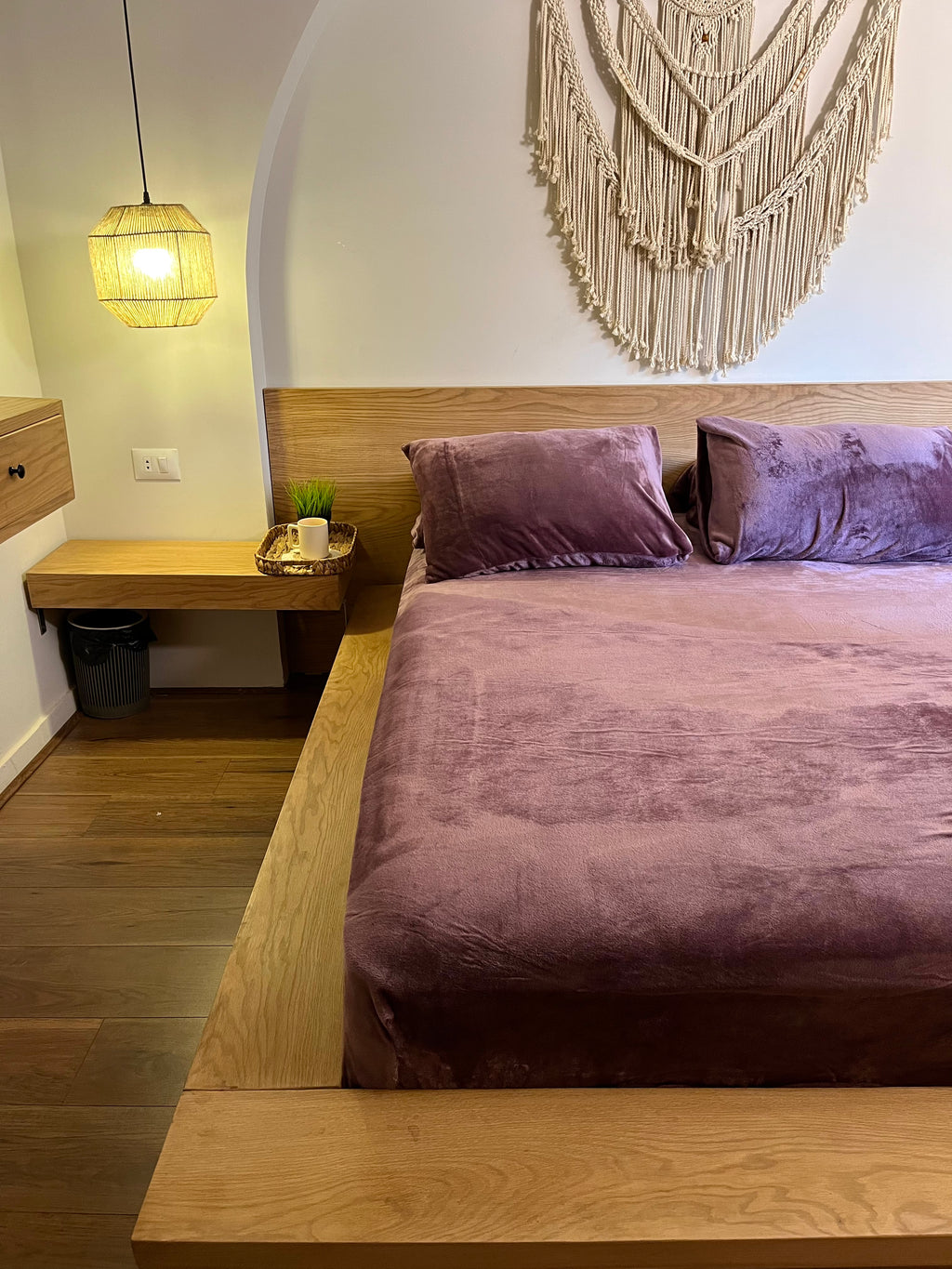 ROYAL PLUM Plain Flannel Bedsheet
