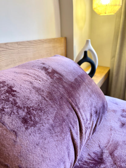 ROYAL PLUM Plain Flannel Bedsheet