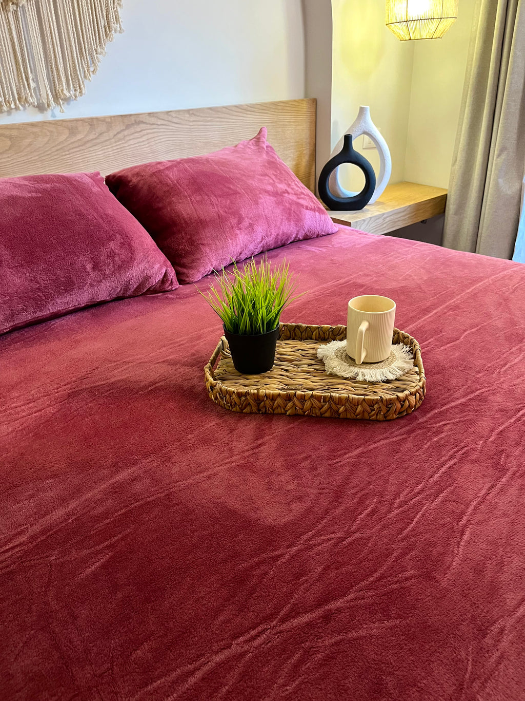 CASHMERE Plain Flannel Bedsheet