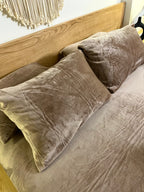 SAND Plain Flannel Bedsheet