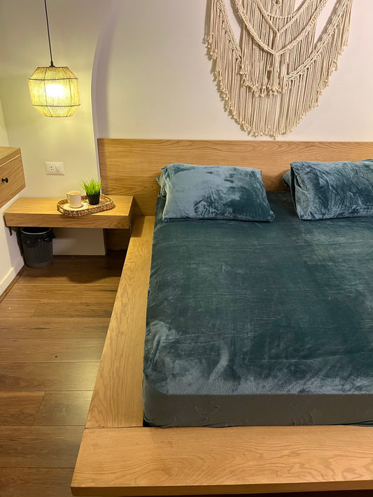 OCEAN Plain Flannel Bedsheet