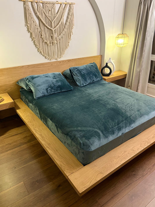 OCEAN Plain Flannel Bedsheet