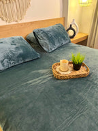 OCEAN Plain Flannel Bedsheet
