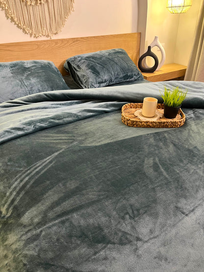 OCEAN Plain Flannel Duvet Cover