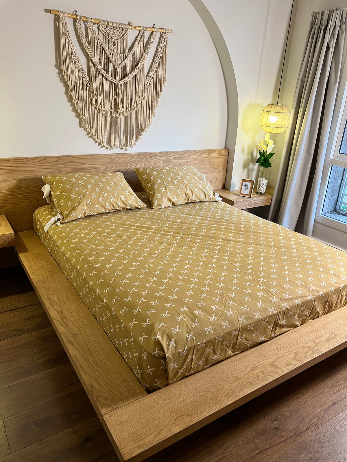 CARAMEL BOWELLA cotton bedsheet