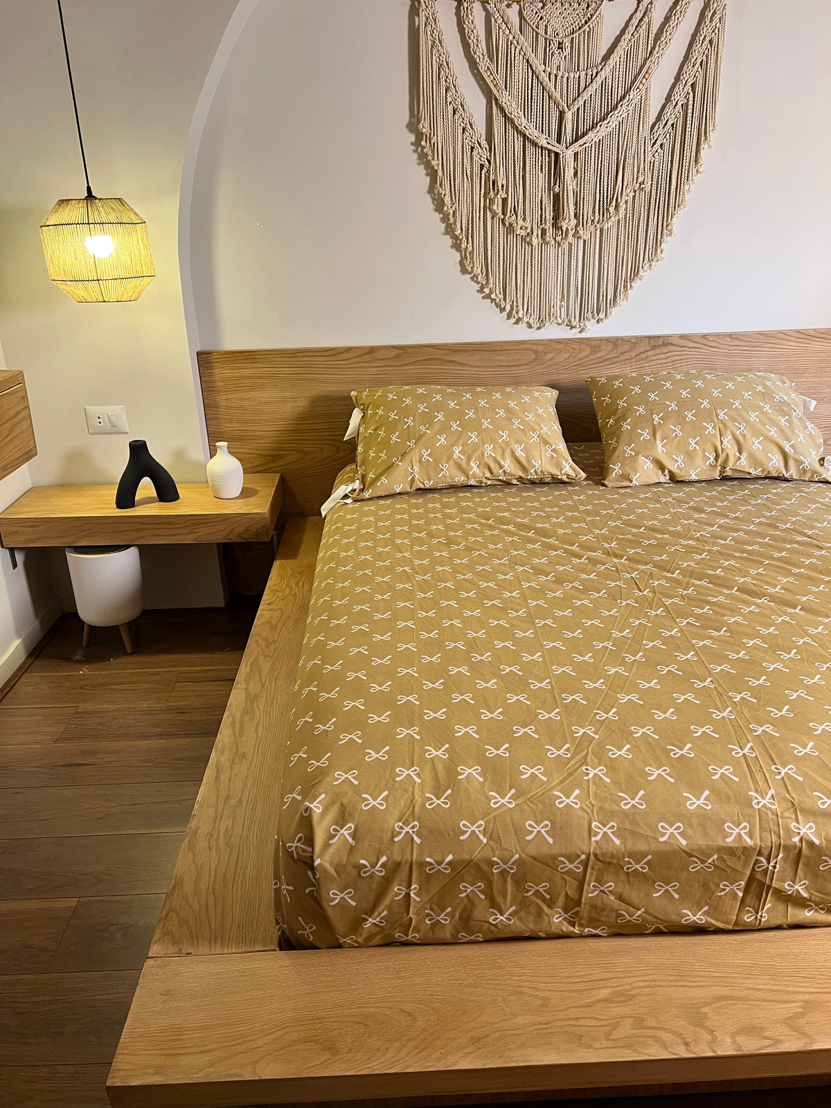 CARAMEL BOWELLA cotton bedsheet