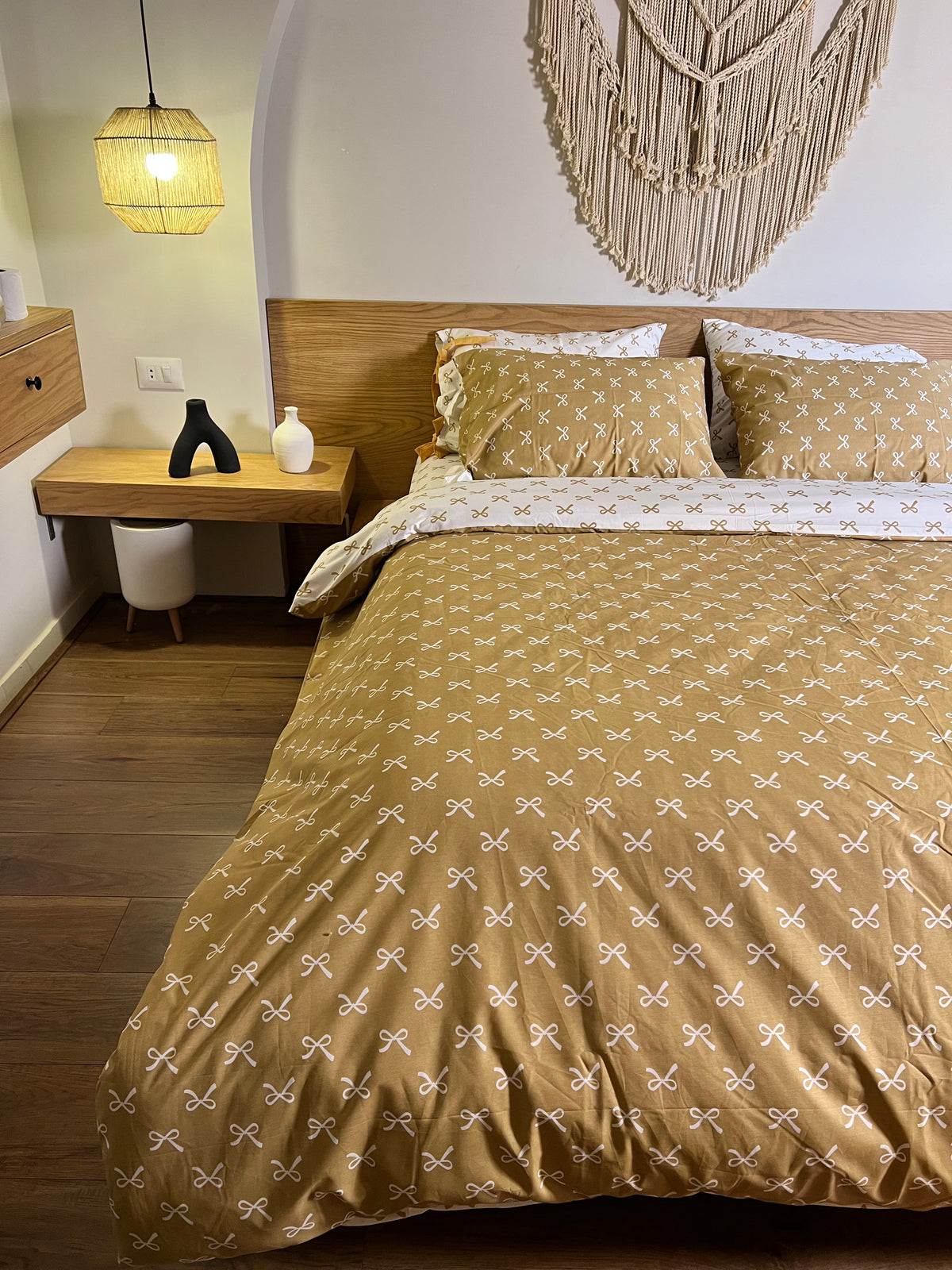 CARAMEL BOWELLA cotton duvet cover