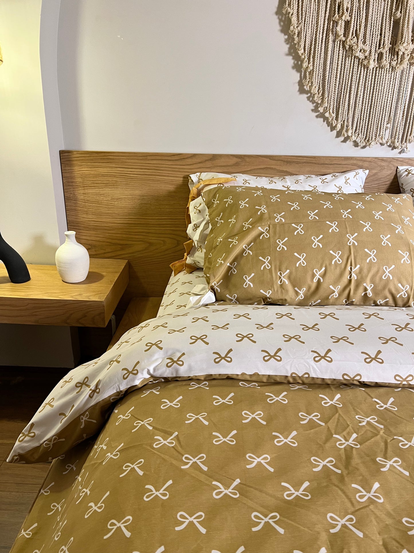 CARAMEL BOWELLA cotton duvet cover