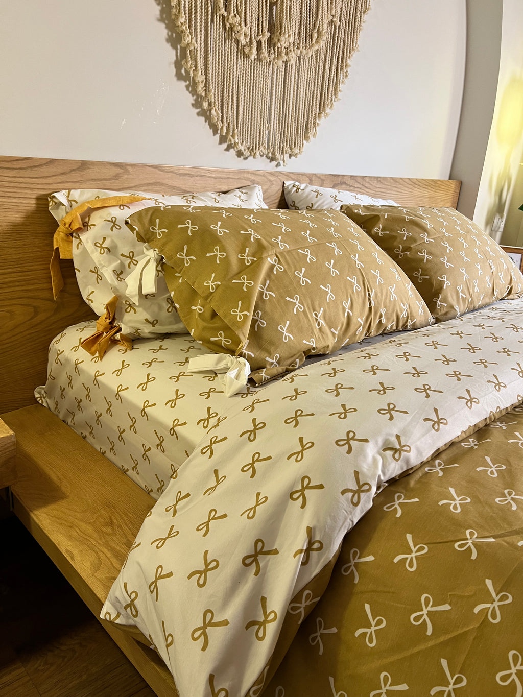 CARAMEL BOWELLA cotton duvet cover
