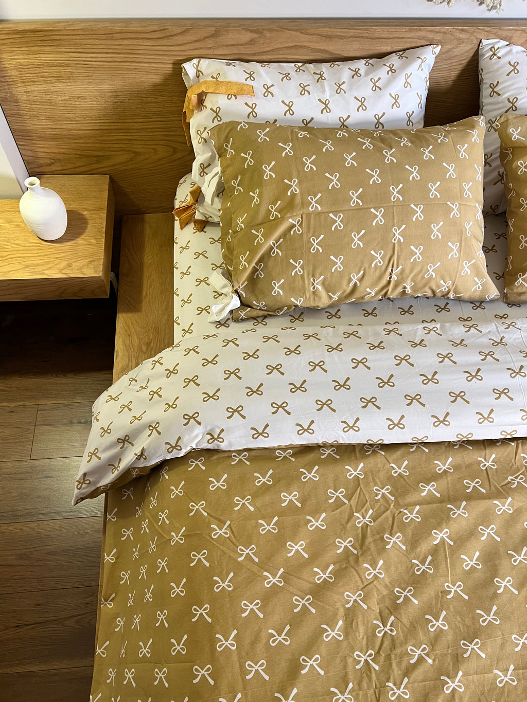 CARAMEL BOWELLA cotton duvet cover