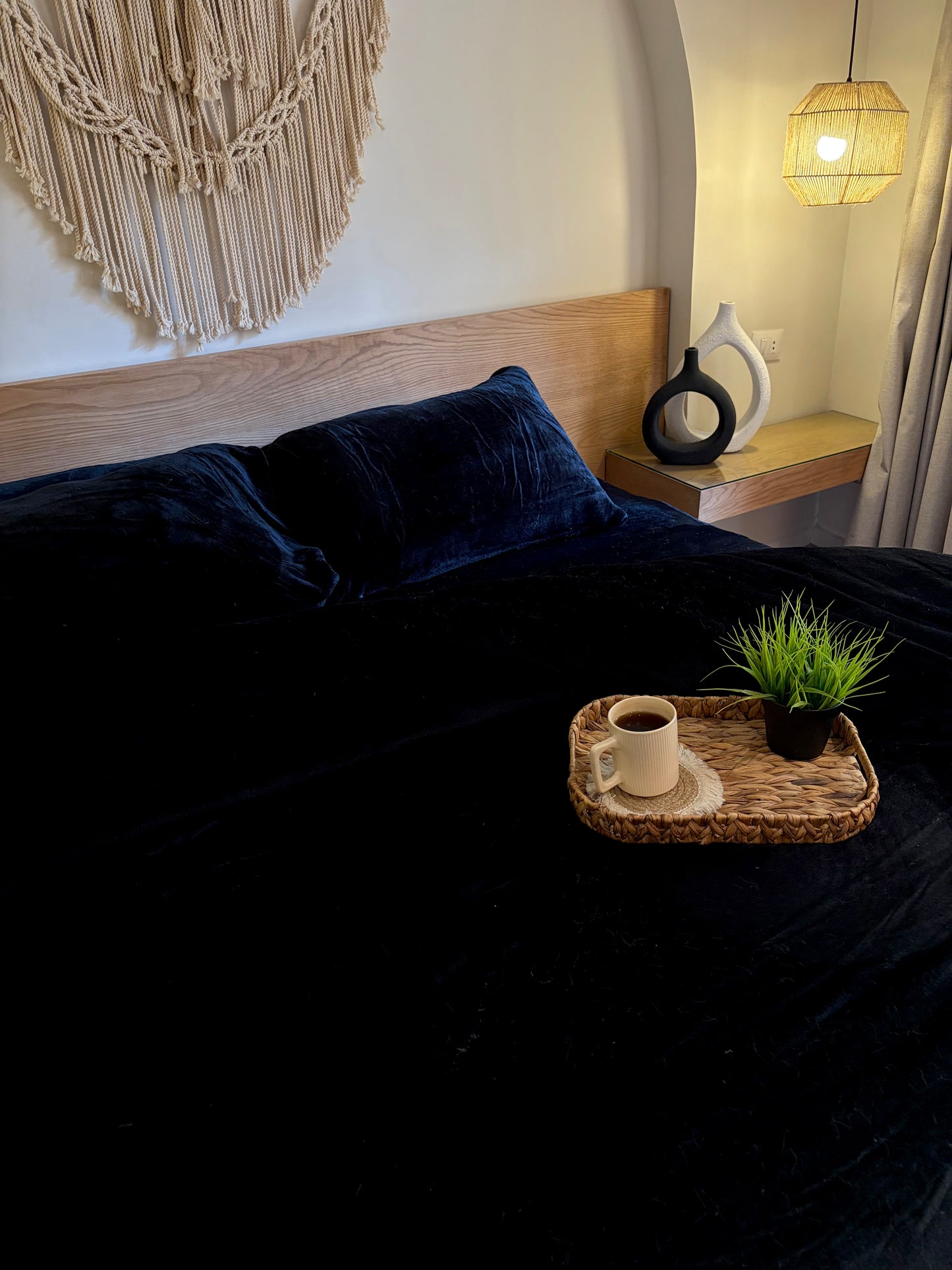 BLACK Plain Flannel Duvet Cover