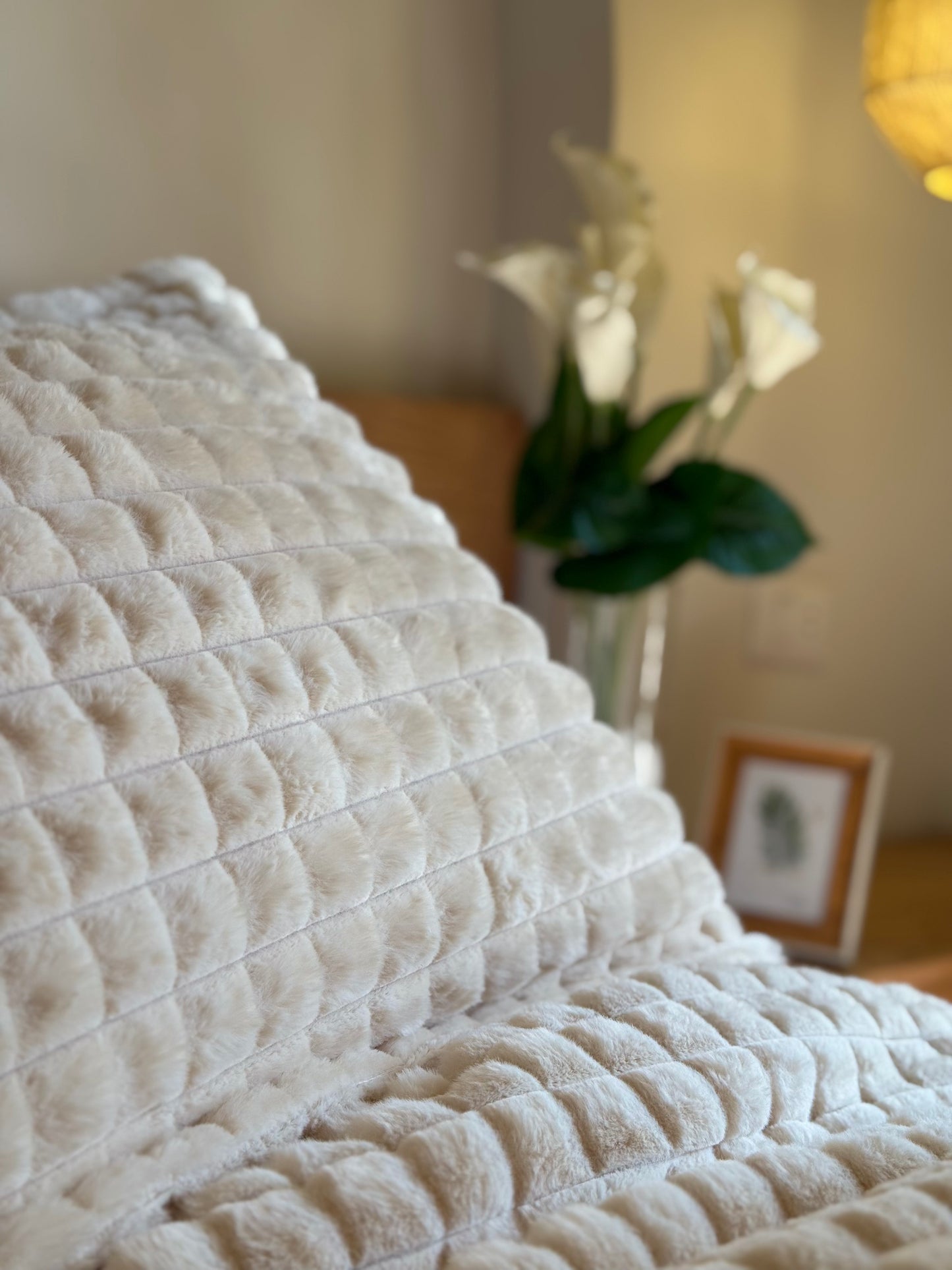 WHITE CHOCOLATE Cubes Fur Duvet