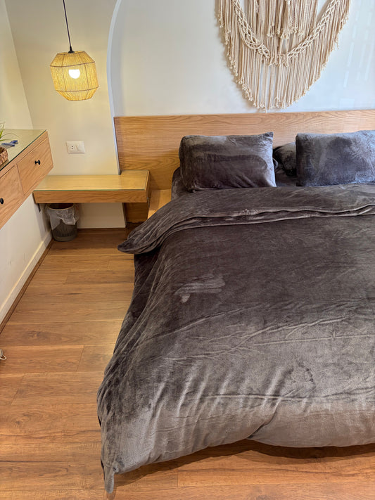 SMOKE Plain Flannel Duvet Cover