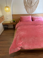 ROSE Plain Flannel Duvet Cover